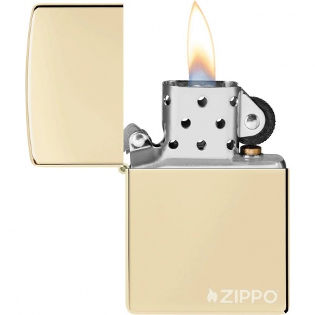 Зажигалка Zippo Logo с покрытием Champagne золотистая глянцевая - фото 3