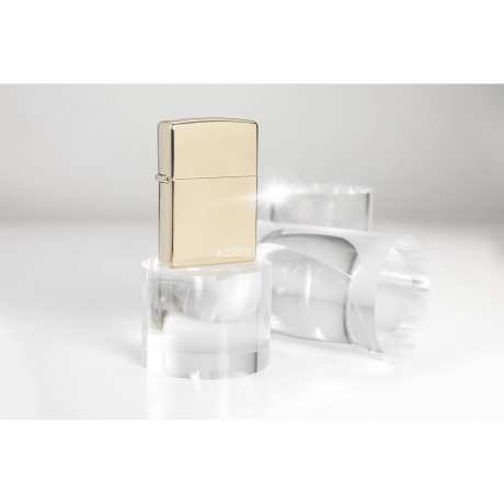 Зажигалка Zippo Logo с покрытием Champagne золотистая глянцевая - фото 7