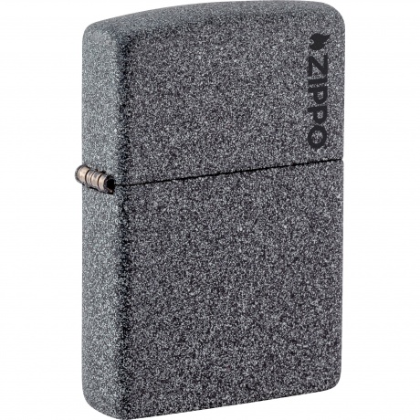 Зажигалка Zippo Logo с покрытием Iron Stone серая матовая - фото 1