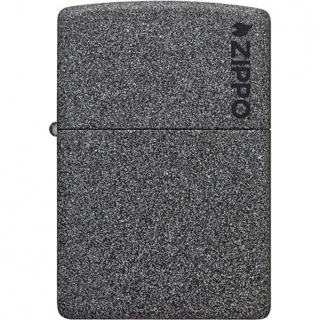 Зажигалка Zippo Logo с покрытием Iron Stone серая матовая - фото 2