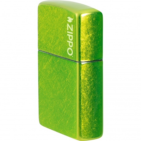 Зажигалка Zippo Logo с покрытием Lurid зеленая глянцевая - фото 7