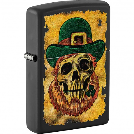 Зажигалка Zippo Lucky Map с покрытием Black Matte черная - фото 1