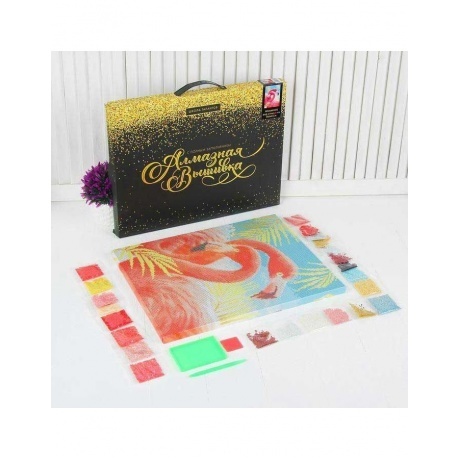 Алмазная вышивка Школа талантов 30х40 см &quot;Фламинго&quot; арт.3679122 - фото 3