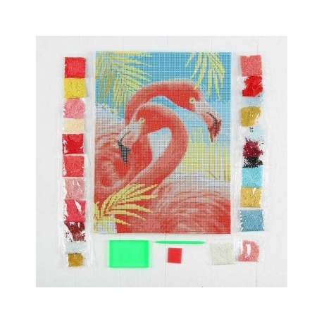 Алмазная вышивка Школа талантов 30х40 см &quot;Фламинго&quot; арт.3679122 - фото 4