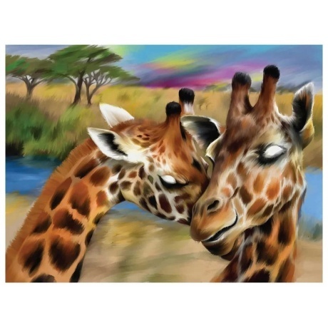 

Алмазная вышивка Школа талантов 30х40 см "Жирафы" арт.5361597