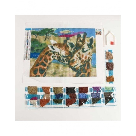 Алмазная вышивка Школа талантов 30х40 см &quot;Жирафы&quot; арт.5361597 - фото 4