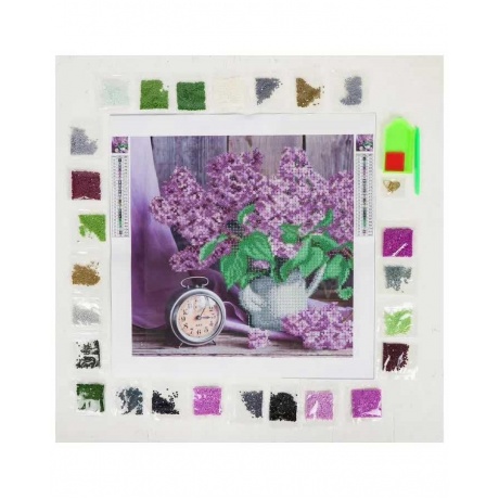 Алмазная вышивка Школа талантов 37х37 см "Сирень" арт.1448699 - фото 2