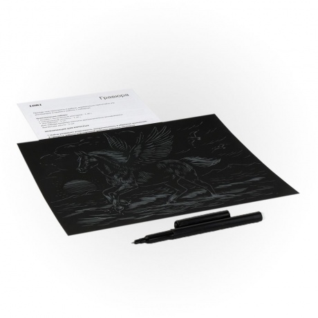 Гравюра "Пегас" с голографическим эффектом - фото 2