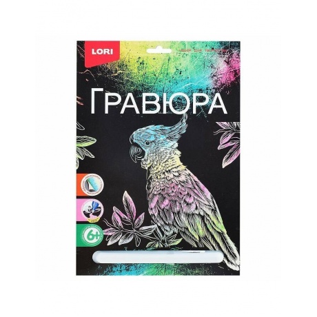 Гравюра большая "Попугай" - фото 1