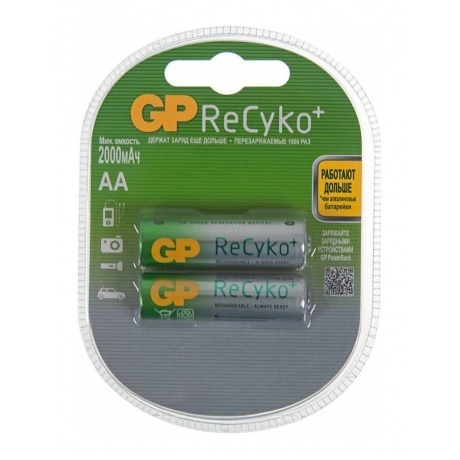 

Аккумулятор GP Recyko 210AAHCB AA NiMH 2000mAh (2шт)