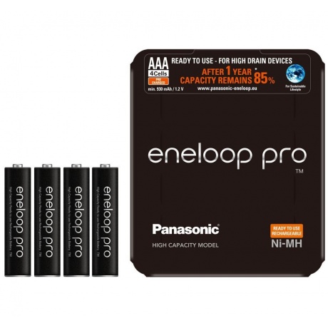 Аккумулятор Panasonic Eneloop Pro AAA 900 4BP (BK-4HCDE/4LE) - фото 1