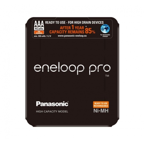 Аккумулятор Panasonic Eneloop Pro AAA 900 4BP (BK-4HCDE/4LE) - фото 2