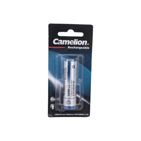 Аккумулятор Camelion ICR18650  2200 mah (ICR18650F-22BP1,  3.7 V, Li-Ion/ LiCoO2) - фото 2
