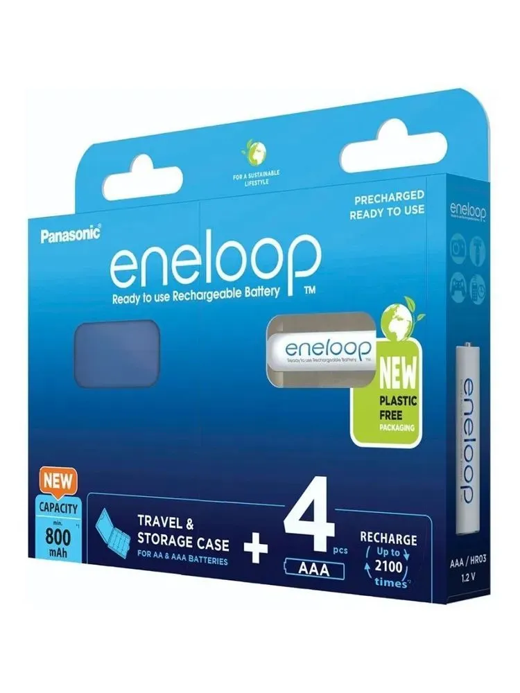 Аккумуляторы Eneloop BK-4MCDEC4BE AAA 800 4шт+кейс - фото 2