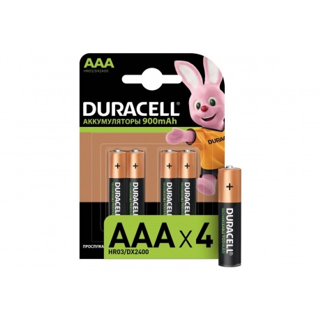 Аккмулятор AAA - Duracell 900mAh 4BL (4 штуки) - фото 1