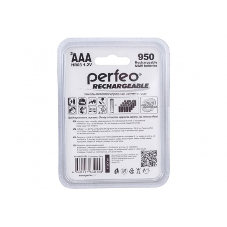 Аккмулятор AAA - Perfeo 950mAh (2 штуки) PF Аккмулятор AAA950/2BL PL - фото 2