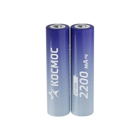 Аккумулятор Космос 18650 Li-ion2200 mAh без защиты, 2 шт шринк