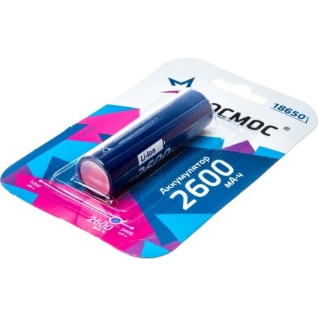 Аккумулятор Космос 18650 Li-ion2600 mAh без защиты, 1 шт блистер - фото 3