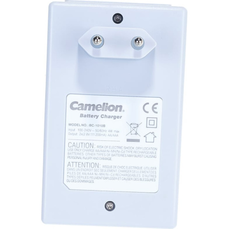 Зарядное устройство Camelion BC-1010B (BC-1010B, 2-4AA/AAA/200Ma /свет. индик.) - фото 4