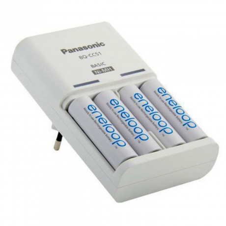 Зарядное устройство Panasonic Basic Charger с аккумуляторами Eneloop 4AAA 800 K-KJ51MCD04E - фото 1