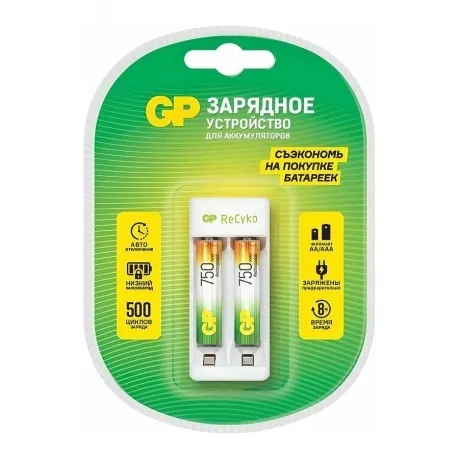 Зарядное устройство GP Е211 с 2 аккумуляторами ААА750