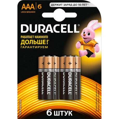 Батарейка Duracell LR03-6BL Basic AAA (6шт.)