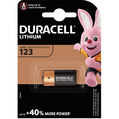 Батарейка Duracell CR123A (1шт.) - фото 1