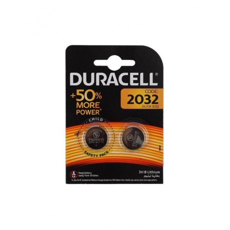 Батарейка Duracell DL/CR2032 CR2032 (2шт.) - фото 1