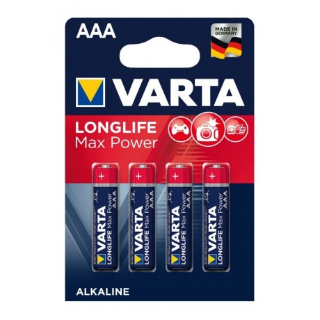 Батарейка Varta Max Power AAA блистер 4шт. - фото 1