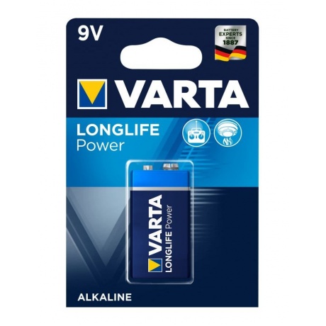 Батарейка Varta Longlife Power 6LR6 9V, 1шт. - фото 1