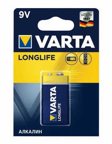 Батарейка Varta Longlife 6LR6 9V, 1шт.