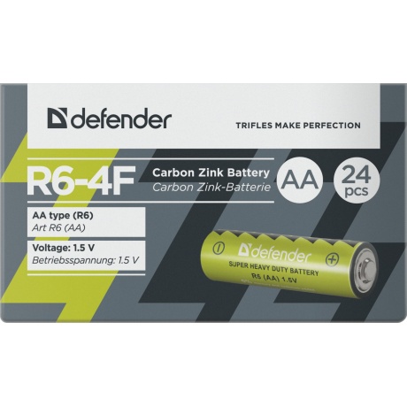 Батарейка Defender R6-4F AA (56111) - фото 6