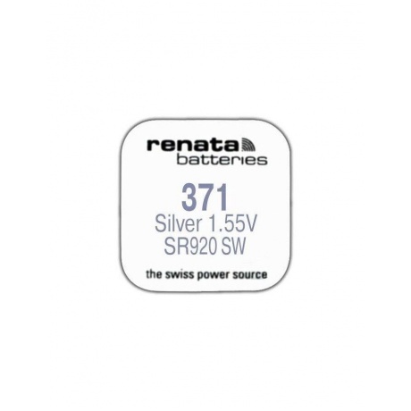 Батарейка Renata R371 (SR920SW), 1шт. - фото 7
