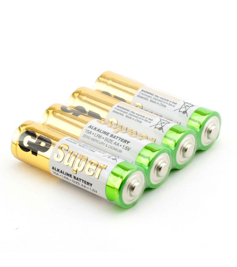 

Батарейка щелочная GP LR6 (AA, 15A) Super Alkaline 1.5В 4 в п/э, (1шт)