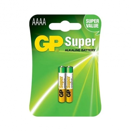 Батарейки алкалиновые GP Super 25А АААA - 2 шт (4891199058615) - фото 1
