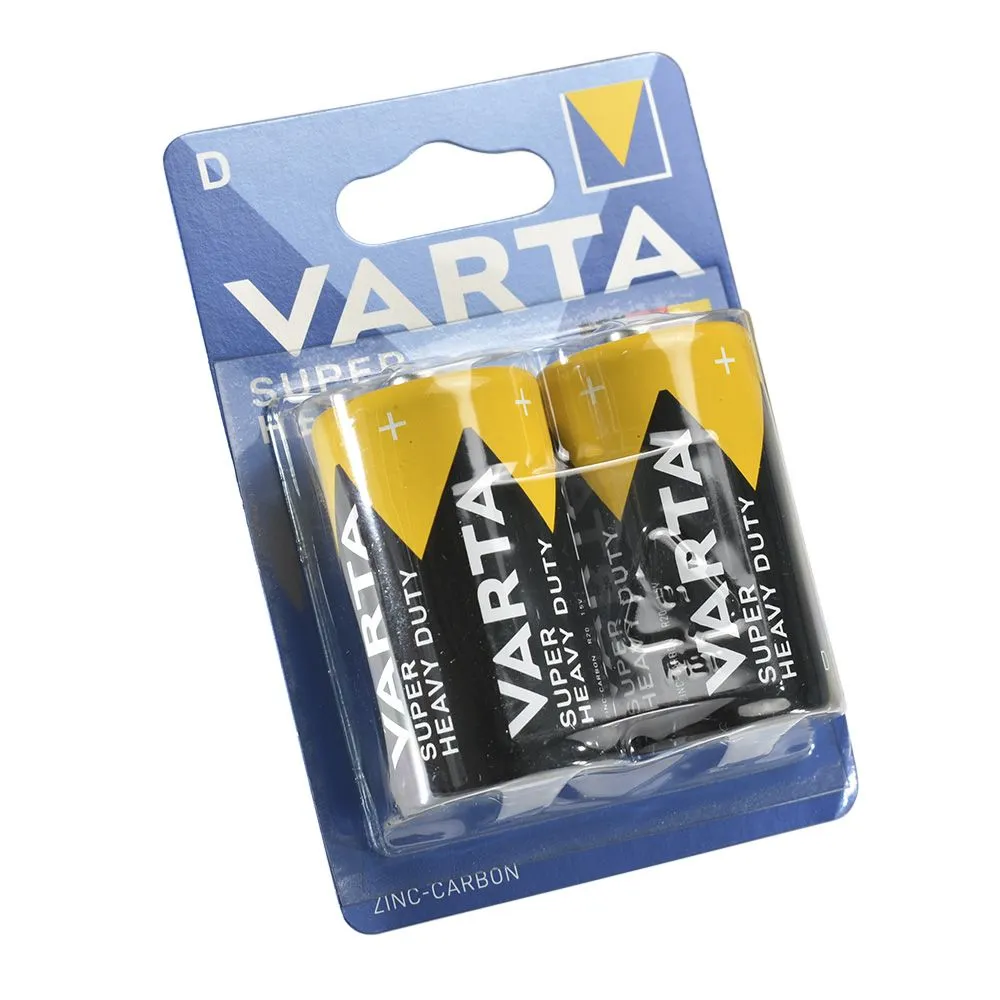 Батарейка Varta SUPERLIFE R20 D BL2 Heavy Duty 1.5V (2 шт.) (02020101412) - фото 1