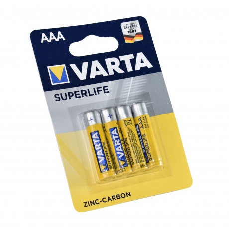 Батарейка Varta SUPERLIFE R03 AAA BL4 Heavy Duty 1.5V (4 шт.) (02003101414) - фото 2