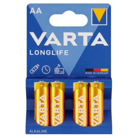 Батарейка Varta LONGLIFE LR6 AA BL4 1.5V (4 шт.) (04106101414) - фото 1