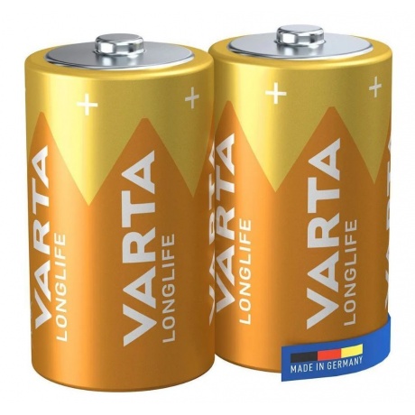 Батарейка Varta LONGLIFE LR20 D BL2 1.5V (2 шт.) (04120101412) - фото 1