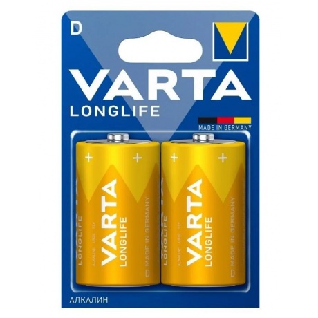 Батарейка Varta LONGLIFE LR20 D BL2 1.5V (2 шт.) (04120101412) - фото 2