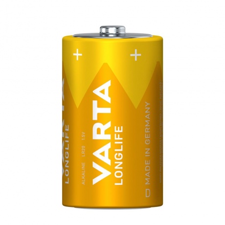 Батарейка Varta LONGLIFE LR20 D BL2 1.5V (2 шт.) (04120101412) - фото 3