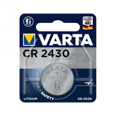 Батарейка Varta ELECTRONICS CR2430 BL1 3V (1 шт.) (06430101401) - фото 1