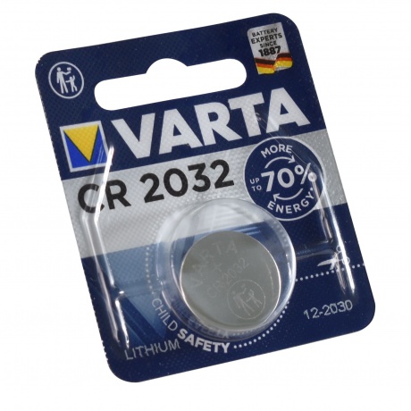 Батарейка Varta ELECTRONICS CR2032 BL1 3V (1 шт.) (06032101401) - фото 2