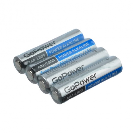 Батарейка GoPower LR03 AAA Shrink 4 Alkaline 1.5V (20 шт.) (00-00017749) - фото 4