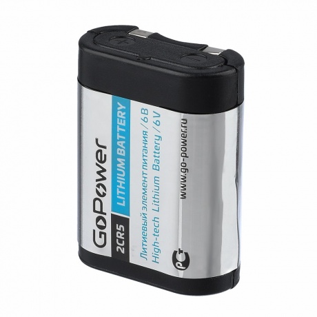 Батарейка GoPower 2CR5 BL1 Lithium 6V (1 шт.) (00-00023062) - фото 2