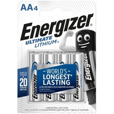 Батарейка Energizer Ultimate FR6 AA BL4 Lithium 1.5V (4 шт.) (E301535300) - фото 1
