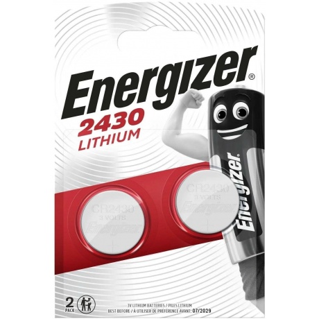 Батарейка Energizer CR2430 BL2 Lithium 3V (2 шт.) (E300830301) - фото 1
