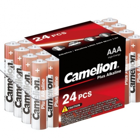 Батарейка Camelion  LR03 Plus Alkaline PB-24 (LR03-PB24, 1.5В) (24 шт. в уп-ке) - фото 1