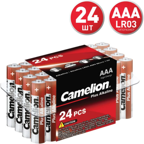 Батарейка Camelion  LR03 Plus Alkaline PB-24 (LR03-PB24, 1.5В) (24 шт. в уп-ке) - фото 2