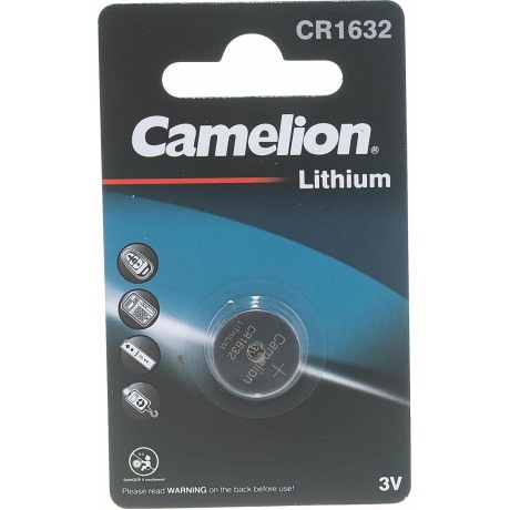 Батарейка Camelion CR1632 BL-1 (CR1632-BP1, литиевая,3V) (1 шт. в уп-ке) - фото 1